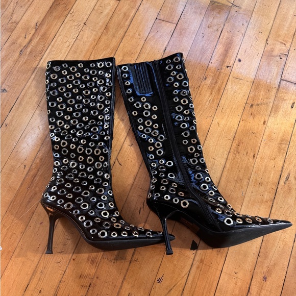 Jefferey Canpbell Holey Boots Gold / Silver - Picture 2 of 8